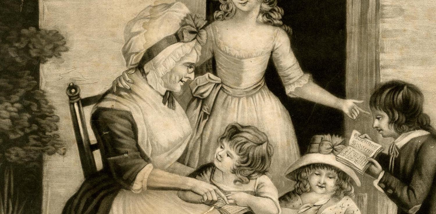 country teacher with pupils